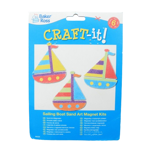 Sailing Boat Sand Art Magnets - Craft-it!