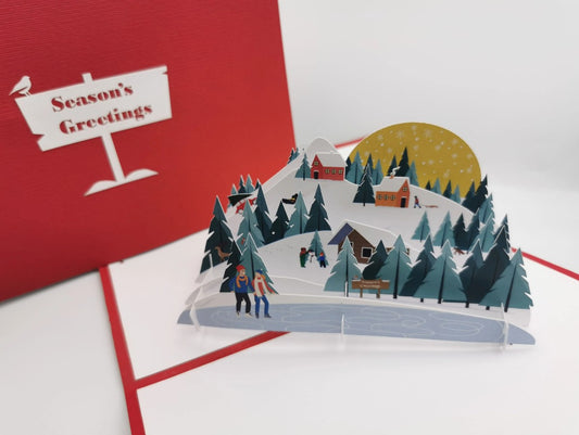 Paper Bear Pop-Up Card - Let it Snow