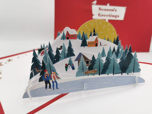 Paper Bear Pop-Up Card - Let it Snow