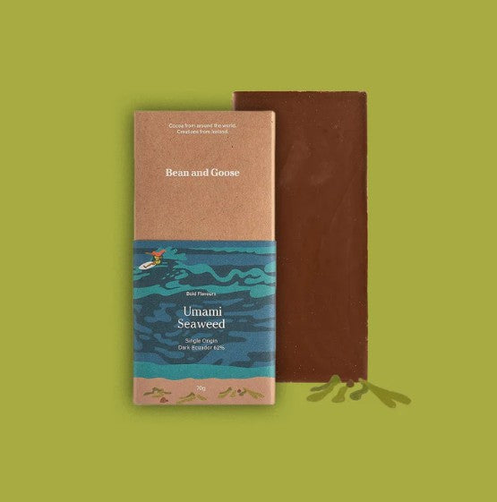 Umami Seaweed Dark Chocolate Bar -  Bean and Goose