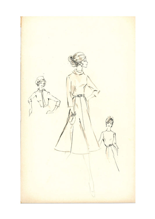 Sybil Connolly Print "Belted Dress"